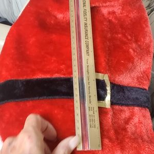 Santa dog coat red white and black adjutable velcro.